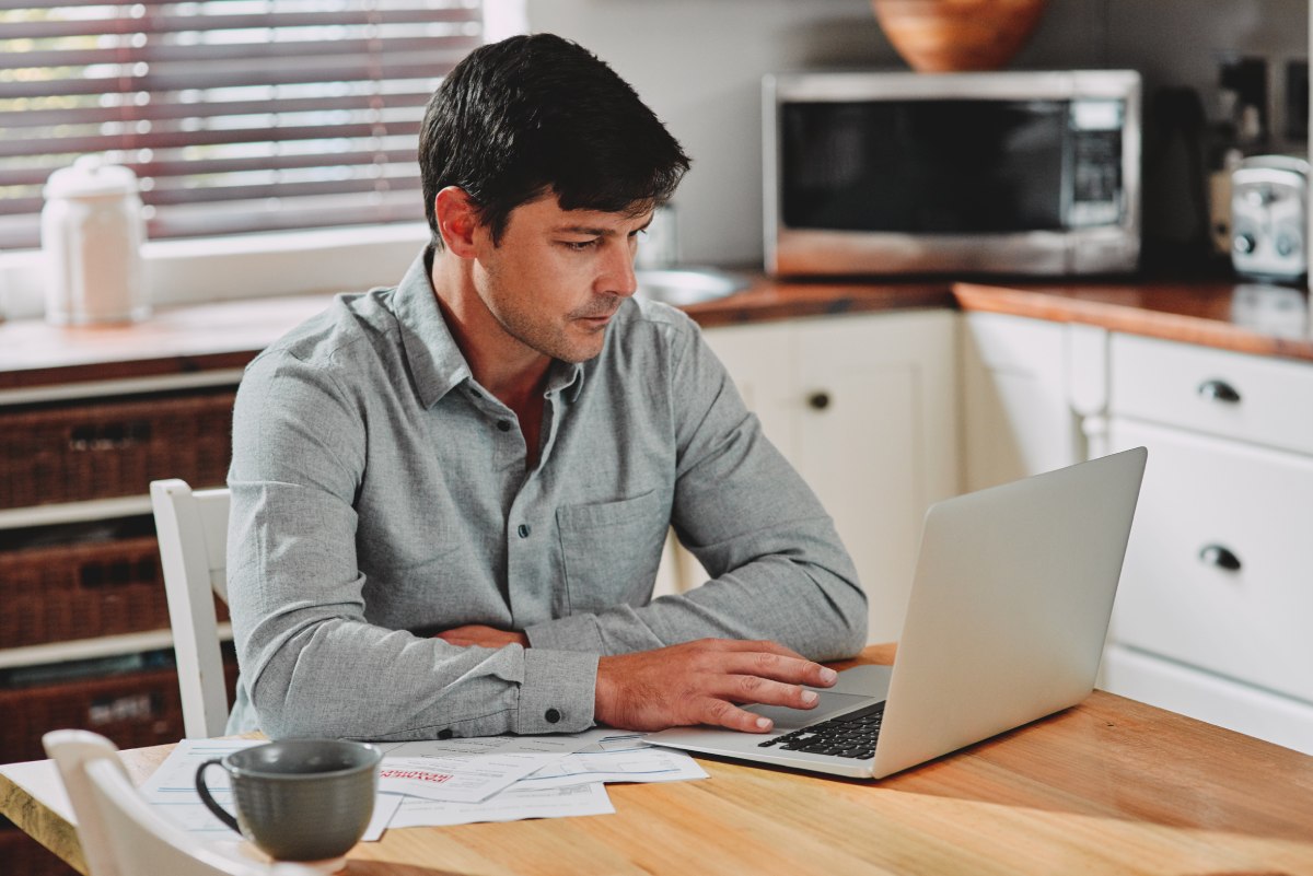 Man in California reviewing a claim for submission