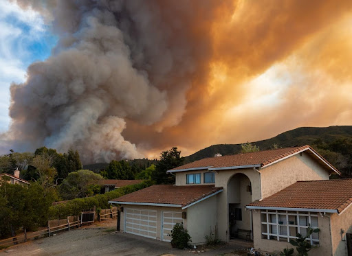 California homes threatened by wildfire