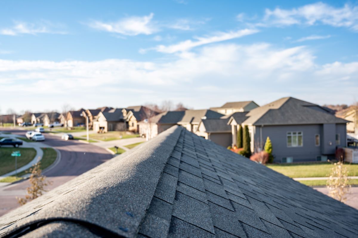 Contractors view of roof.